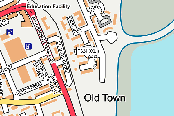 TS24 0XL map - OS OpenMap – Local (Ordnance Survey)