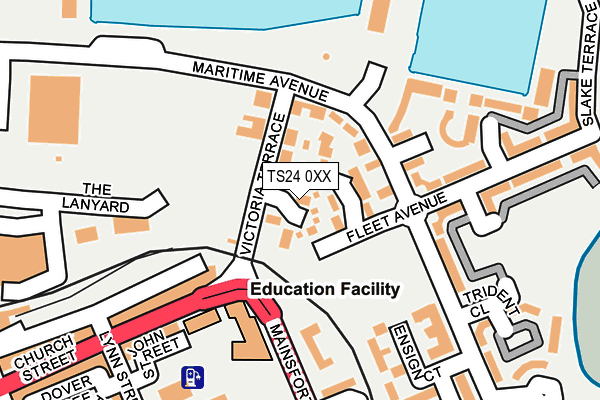 TS24 0XX map - OS OpenMap – Local (Ordnance Survey)