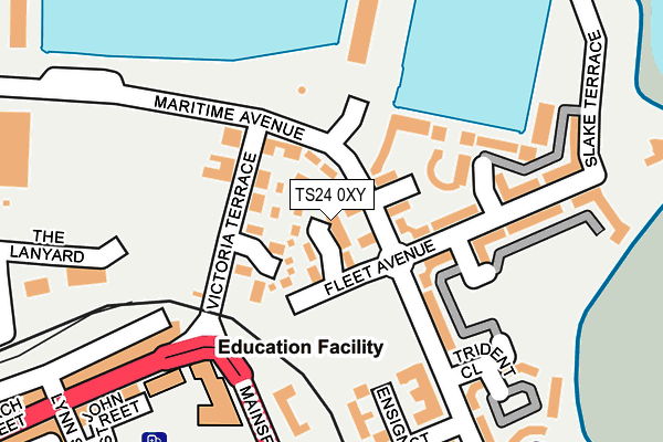 TS24 0XY map - OS OpenMap – Local (Ordnance Survey)