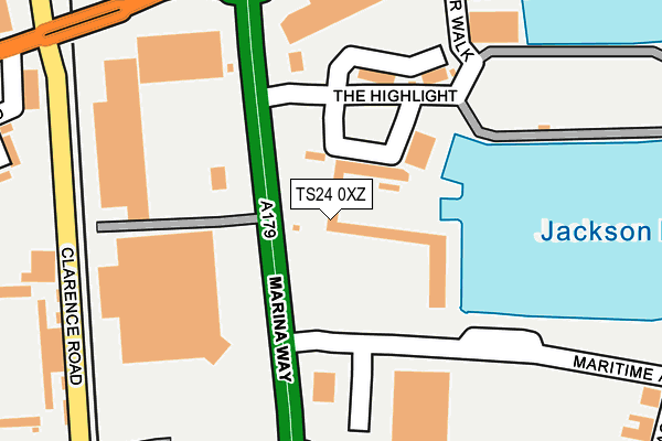 TS24 0XZ map - OS OpenMap – Local (Ordnance Survey)