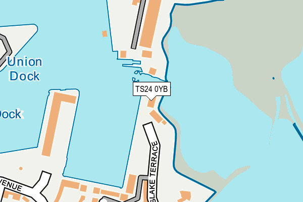 TS24 0YB map - OS OpenMap – Local (Ordnance Survey)