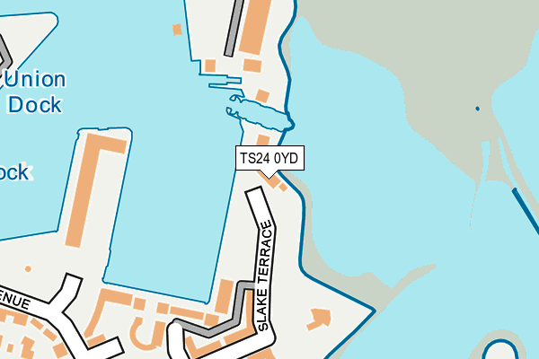 TS24 0YD map - OS OpenMap – Local (Ordnance Survey)