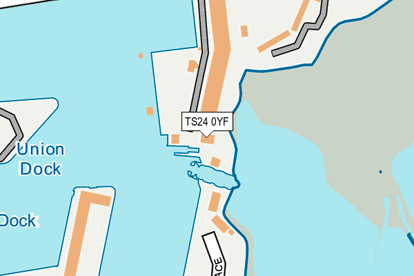 TS24 0YF map - OS OpenMap – Local (Ordnance Survey)