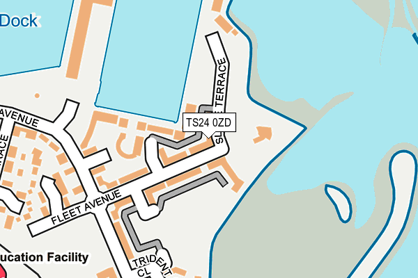 TS24 0ZD map - OS OpenMap – Local (Ordnance Survey)