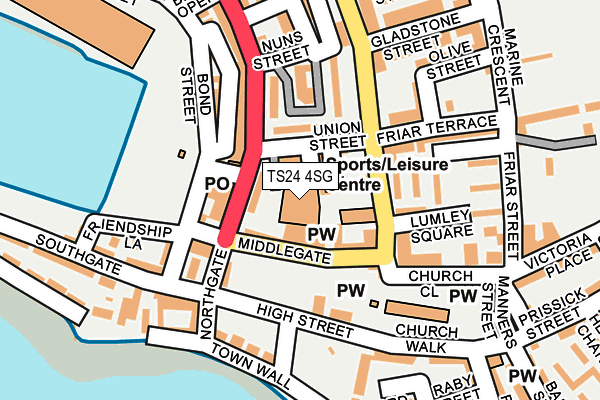 TS24 4SG map - OS OpenMap – Local (Ordnance Survey)