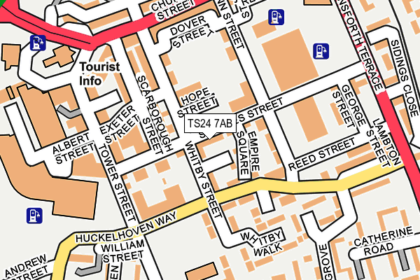 TS24 7AB map - OS OpenMap – Local (Ordnance Survey)