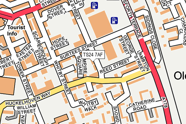 TS24 7AF map - OS OpenMap – Local (Ordnance Survey)