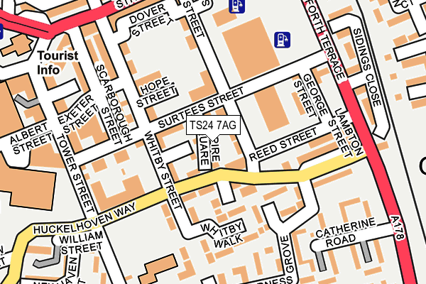 TS24 7AG map - OS OpenMap – Local (Ordnance Survey)