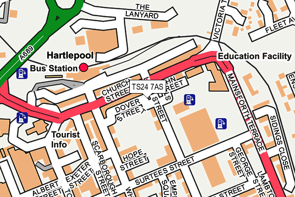 TS24 7AS map - OS OpenMap – Local (Ordnance Survey)