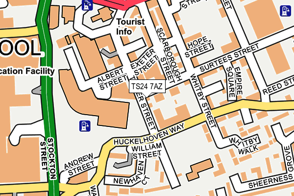TS24 7AZ map - OS OpenMap – Local (Ordnance Survey)