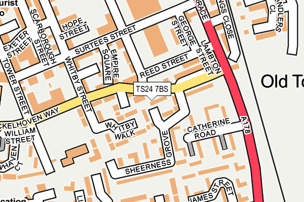 TS24 7BS map - OS OpenMap – Local (Ordnance Survey)