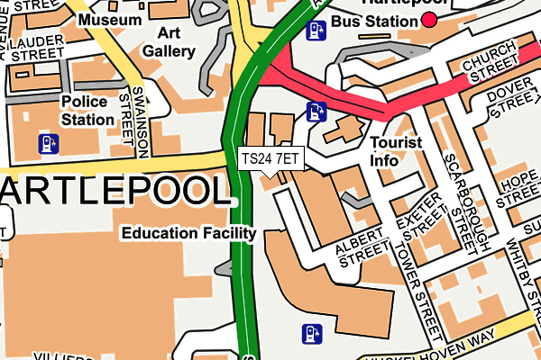 TS24 7ET map - OS OpenMap – Local (Ordnance Survey)