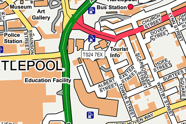 TS24 7EX map - OS OpenMap – Local (Ordnance Survey)