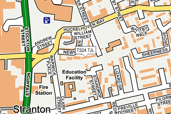 TS24 7JL map - OS OpenMap – Local (Ordnance Survey)