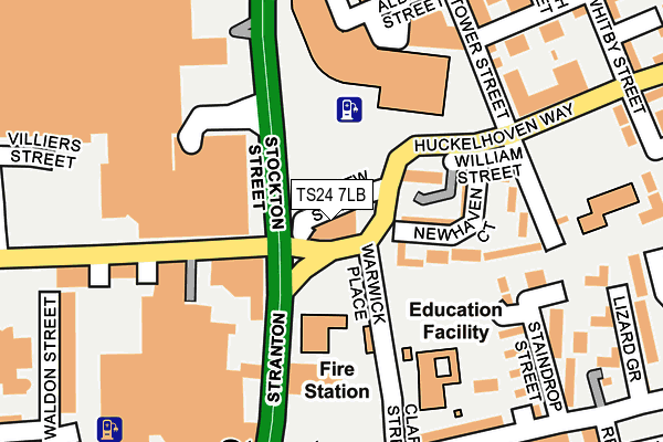TS24 7LB map - OS OpenMap – Local (Ordnance Survey)