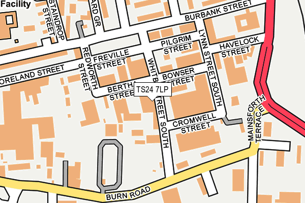 TS24 7LP map - OS OpenMap – Local (Ordnance Survey)