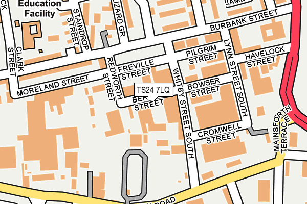 TS24 7LQ map - OS OpenMap – Local (Ordnance Survey)