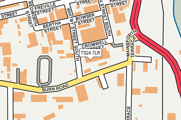 TS24 7LR map - OS OpenMap – Local (Ordnance Survey)