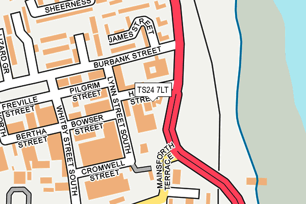 TS24 7LT map - OS OpenMap – Local (Ordnance Survey)