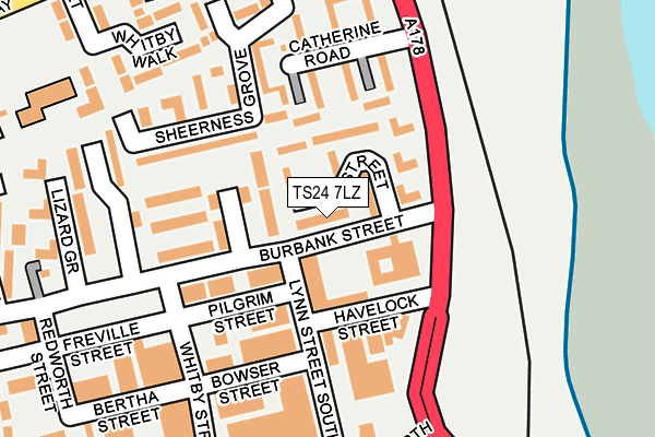 TS24 7LZ map - OS OpenMap – Local (Ordnance Survey)