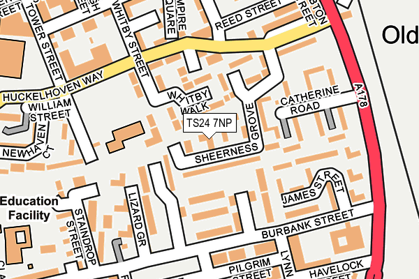 TS24 7NP map - OS OpenMap – Local (Ordnance Survey)