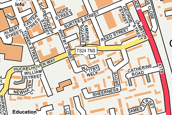 TS24 7NS map - OS OpenMap – Local (Ordnance Survey)