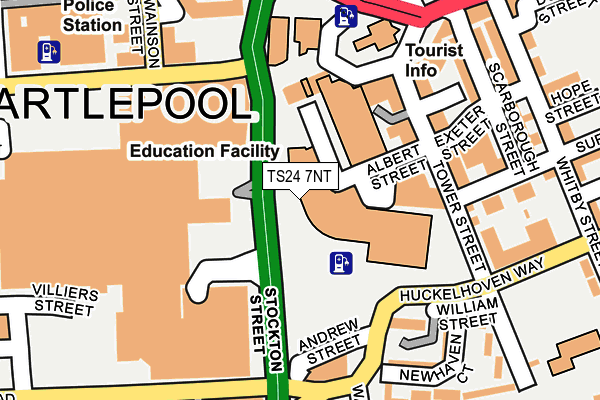 TS24 7NT map - OS OpenMap – Local (Ordnance Survey)