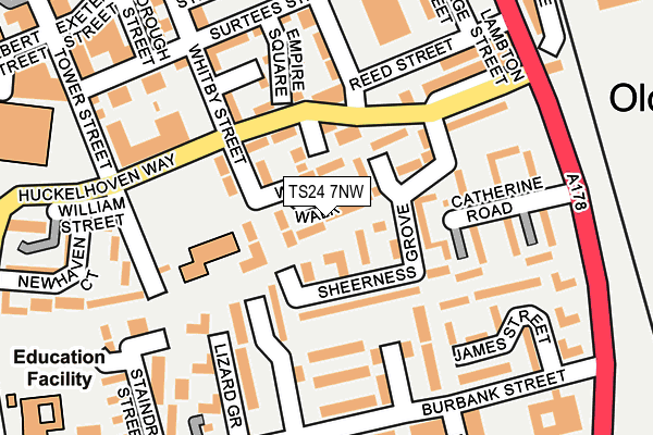 TS24 7NW map - OS OpenMap – Local (Ordnance Survey)