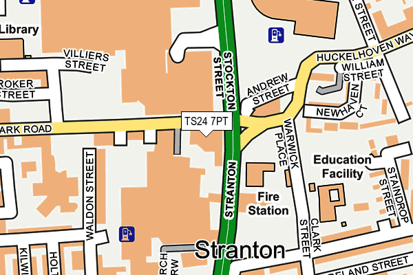 TS24 7PT map - OS OpenMap – Local (Ordnance Survey)