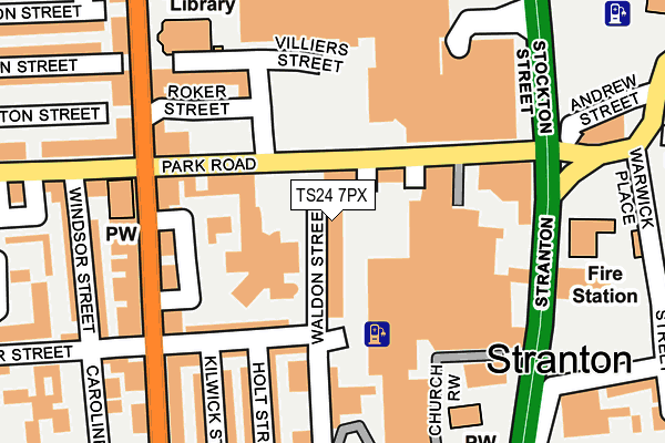TS24 7PX map - OS OpenMap – Local (Ordnance Survey)