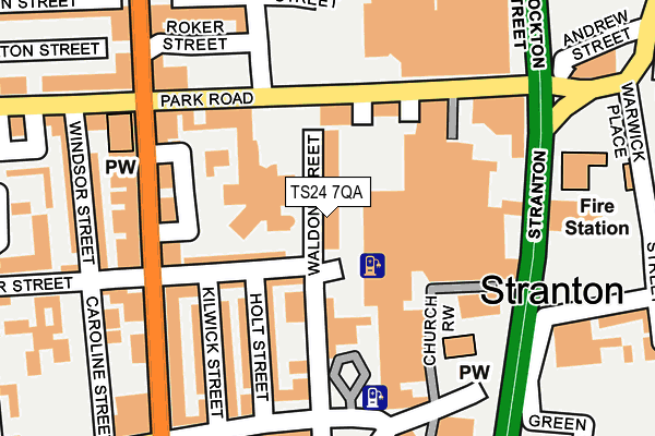 TS24 7QA map - OS OpenMap – Local (Ordnance Survey)