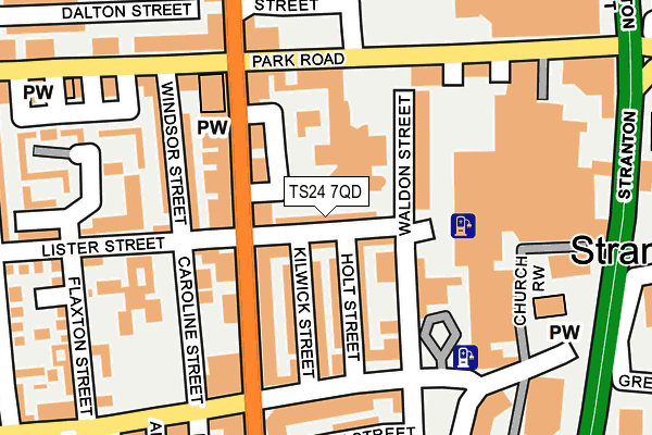 TS24 7QD map - OS OpenMap – Local (Ordnance Survey)