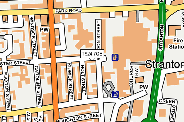 TS24 7QE map - OS OpenMap – Local (Ordnance Survey)