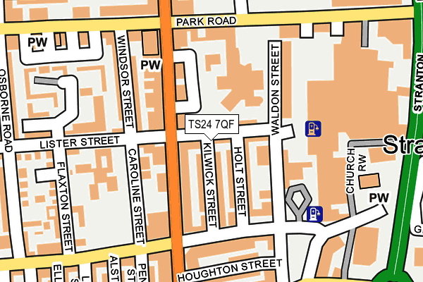 TS24 7QF map - OS OpenMap – Local (Ordnance Survey)