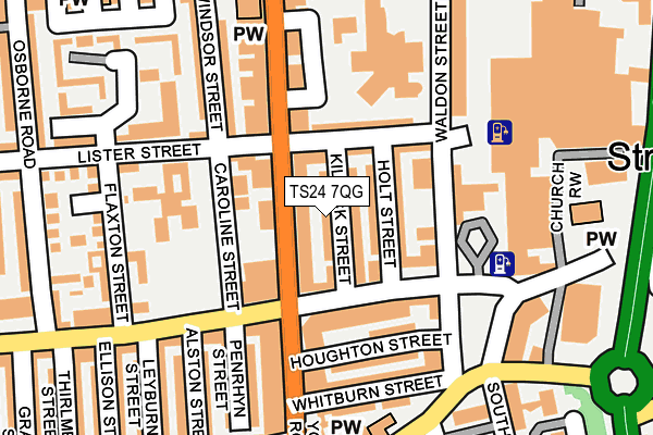 TS24 7QG map - OS OpenMap – Local (Ordnance Survey)