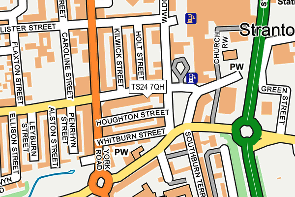 TS24 7QH map - OS OpenMap – Local (Ordnance Survey)