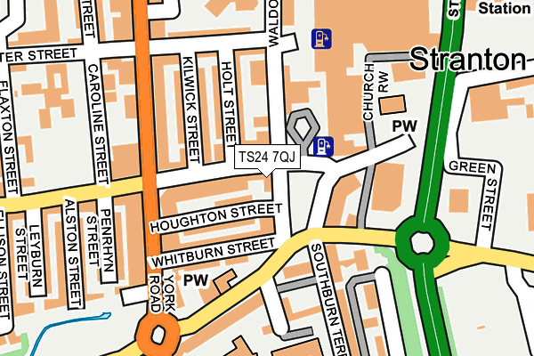TS24 7QJ map - OS OpenMap – Local (Ordnance Survey)