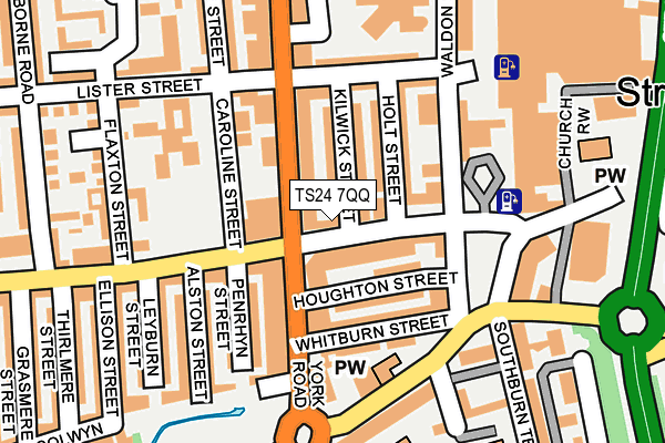 TS24 7QQ map - OS OpenMap – Local (Ordnance Survey)