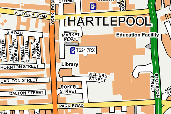 TS24 7RX map - OS OpenMap – Local (Ordnance Survey)