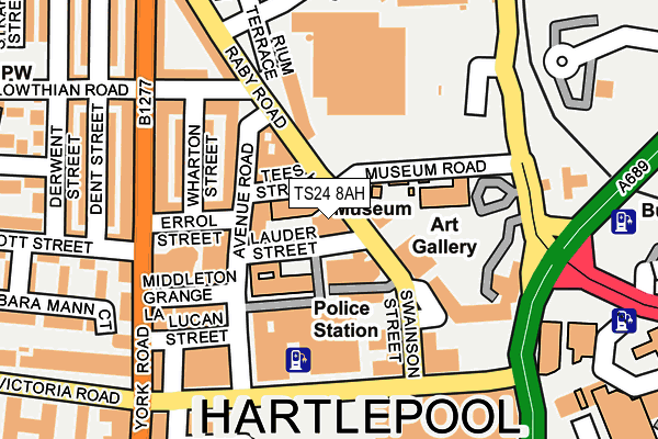 TS24 8AH map - OS OpenMap – Local (Ordnance Survey)