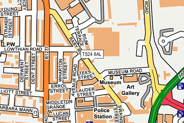 TS24 8AL map - OS OpenMap – Local (Ordnance Survey)