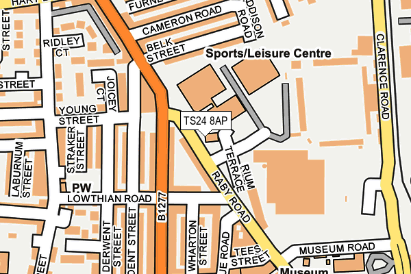 TS24 8AP map - OS OpenMap – Local (Ordnance Survey)