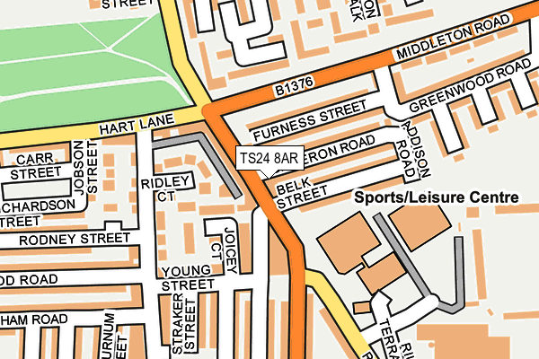 TS24 8AR map - OS OpenMap – Local (Ordnance Survey)