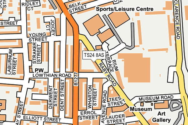 TS24 8AS map - OS OpenMap – Local (Ordnance Survey)