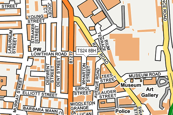 TS24 8BH map - OS OpenMap – Local (Ordnance Survey)