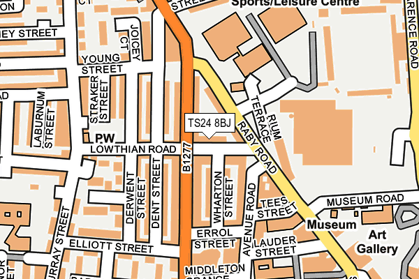 TS24 8BJ map - OS OpenMap – Local (Ordnance Survey)