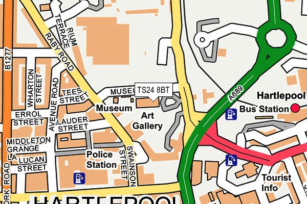 TS24 8BT map - OS OpenMap – Local (Ordnance Survey)