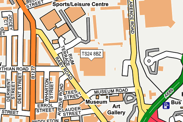 TS24 8BZ map - OS OpenMap – Local (Ordnance Survey)