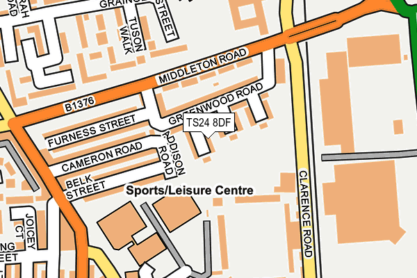 TS24 8DF map - OS OpenMap – Local (Ordnance Survey)