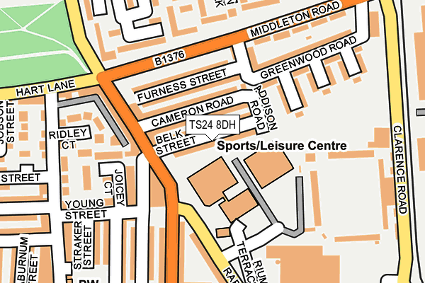 TS24 8DH map - OS OpenMap – Local (Ordnance Survey)